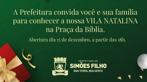 [Prefeitura de Simões Filho inaugura Vila Natalina  ]