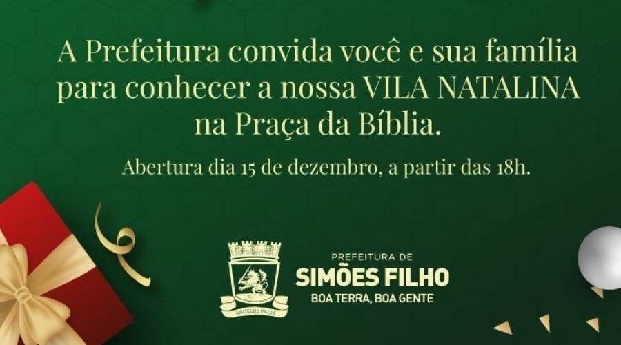 [Prefeitura de Simões Filho inaugura Vila Natalina  ]