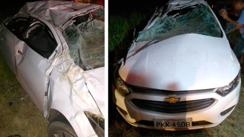 [Mata de São João: vereador capota carro com esposa e filha de 4 anos na BA-093]