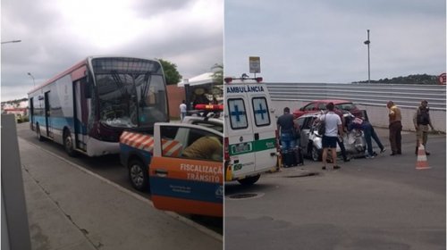[Ônibus da CCR bate em veículo e deixa cinco feridos no Aeroporto]
