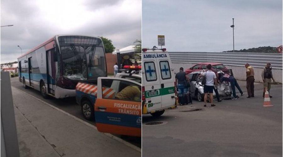 [Ônibus da CCR bate em veículo e deixa cinco feridos no Aeroporto]