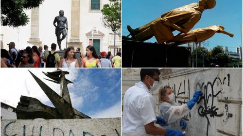 [Prefeitura avalia prejuízo após roubo de lança da estátua de Zumbi]