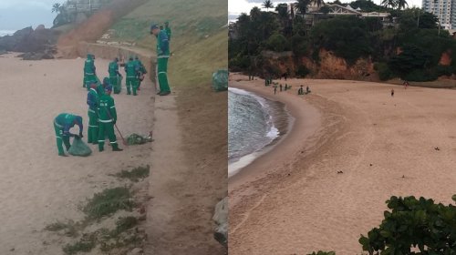 [Após Iemanjá, Limpurb retira mais de 100 toneladas de lixo no Rio Vermelho]