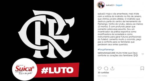 [Vereador Suíca lamenta incêndio no CT do Flamengo: “ Lamento muito o ocorrido, peço paz e conf...]