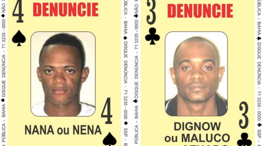 [Baralho do Crime: Suspeitos de homicídio e tráfico de drogas passam a integrar nas cartas]