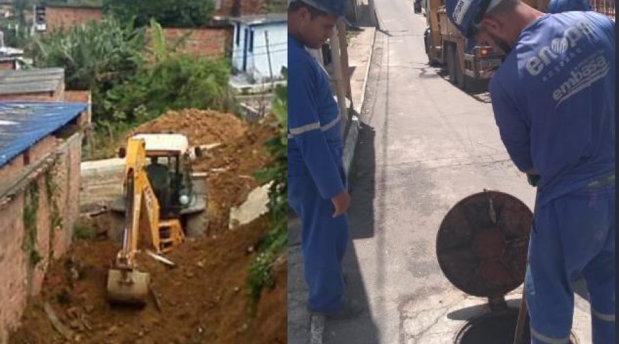 [Nova Constituinte recebe obras de alvenarias e limpeza nos canais de esgoto]