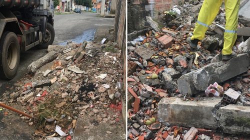 [Limpurp retira entulhos e realiza campanha de conscientização em ruas de Paripe]
