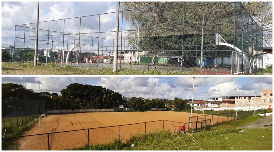 [Quadra poliesportiva e campo de futebol do CSU em Pernambués entregue reformado a comunidade ]