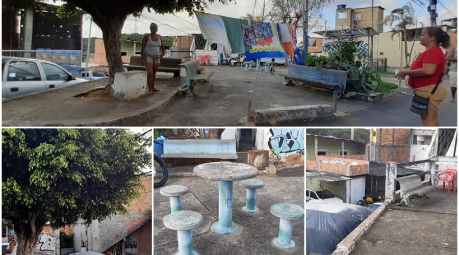 [Moradores pedem a reforma da‘ Praça da Alegria’, na localidade da Guine em Pernambués]