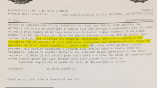 [Jovem é chicoteado nu após tentar furtar chocolate de mercado]