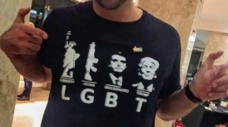 [Eduardo Bolsonaro ironiza sigla LGBT em camiseta]