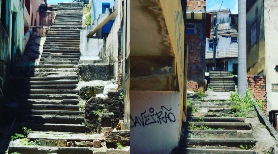 [Denúncia: Moradores pedem reforma em escadarias no bairro de Pernambués]