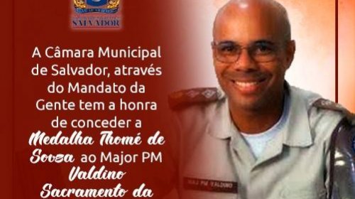 [Suíca entrega Medalha Thomé de Souza ao Major PM Valdino Sacramento nesta terça-Feira (17)]