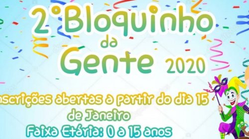 [Estão abertas as inscrições para a 2 edição º Bloquinho da Gente em Pernambués]