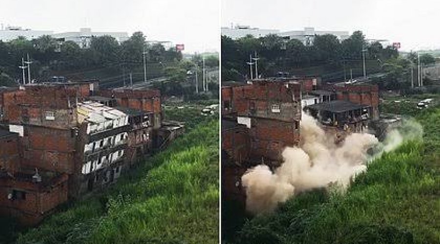 [Prédio desaba no bairro de Narandiba após interdição da Codesal]