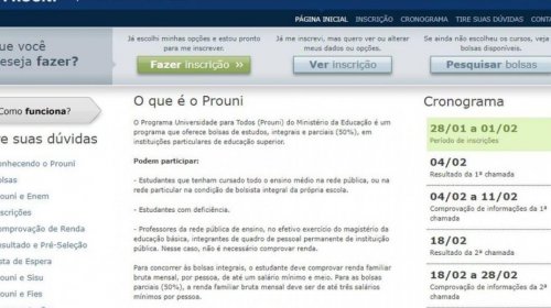 [Após ser adiado, Prouni tem inscrição aberta]