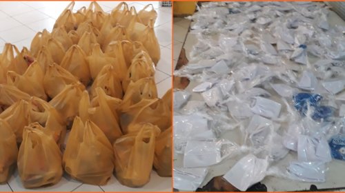 [Movimento Solidário: entrega cerca de 50 cestas básicas e 500 máscaras em comunidade de Itapag...]
