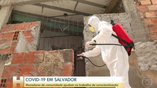 [Ação de limpeza contra o coronavírus nas ruas do Nordeste de Amaralina ganha destaque no “Jorn...]