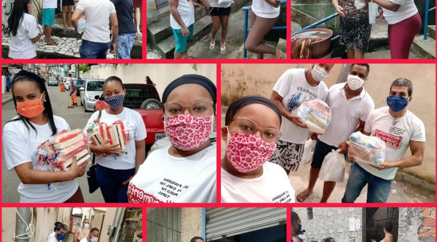 [Movimento Solidário distribuiu mais de mil cestas básicas e lembrancinhas para as mães em Pernambués ]