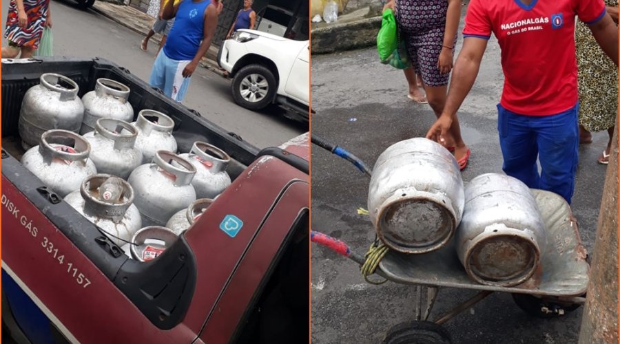 [Movimento Solidário distribuiu cerca de 30 botijões de gás e 120 máscaras na região da Cidade Baixa]