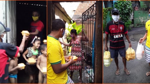 [Movimento Solidário distribui cerca de 50 pratos de comida para moradores da Vila Ruy Barbosa]