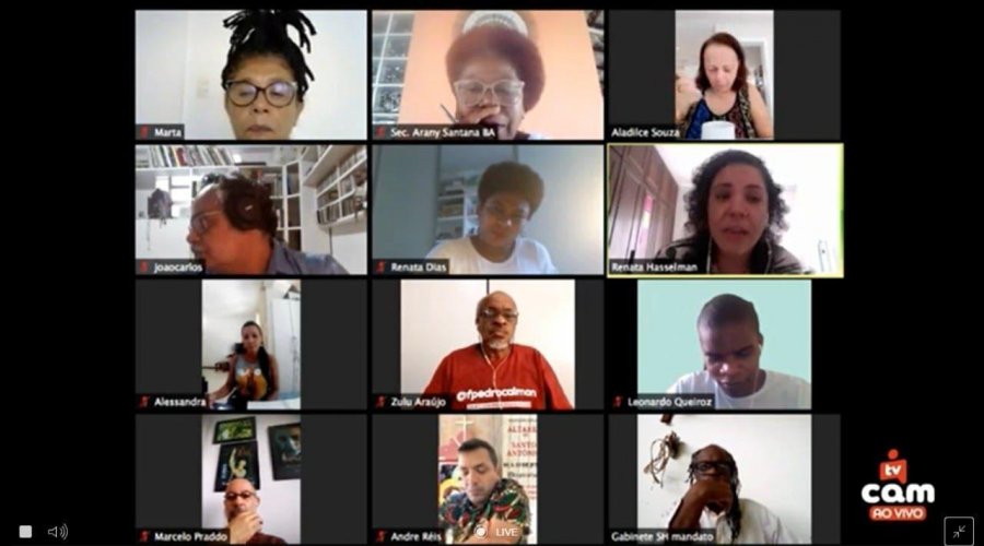 [Audiência Pública debate com a secretária Arany Santana e convidados a Cultura em Tempos de Pandemia]