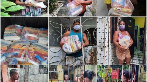 [Movimento Solidário continua atuando em Salvador; grupo de voluntários doaram 50 cestas básica...]
