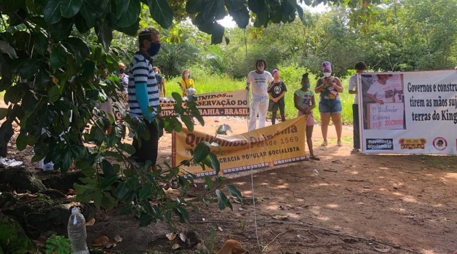 [Moradores do Quilombo Quingoma protestam por dificuldade no enfrentamento ao Covid-19]