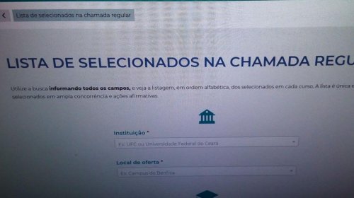 [Matrícula dos aprovados na primeira chamada do Sisu começa hoje]