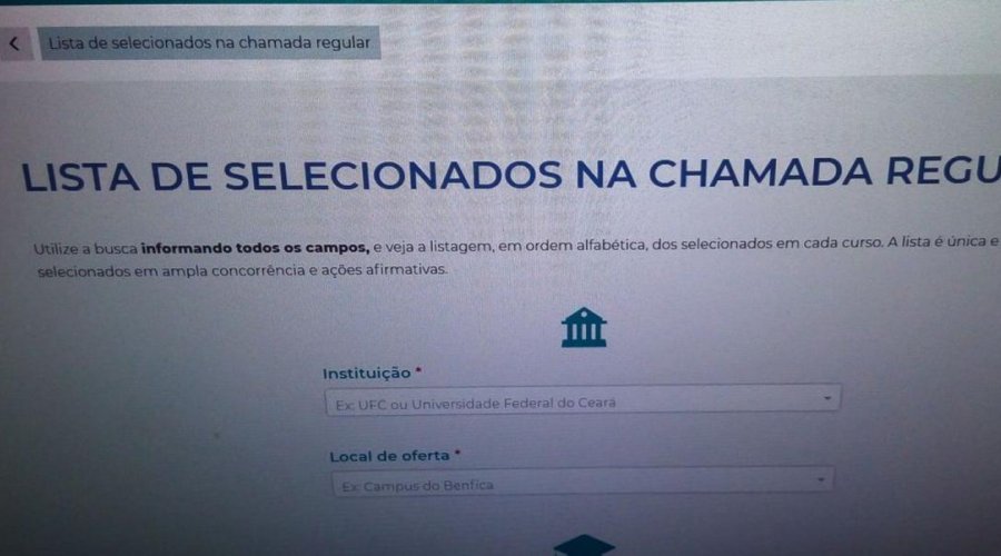 [Matrícula dos aprovados na primeira chamada do Sisu começa hoje]