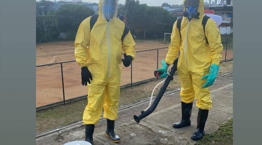 [Movimento solidário realiza desinfecção no Centro Social Urbano de Pernambués nesta segunda-feira 20]
