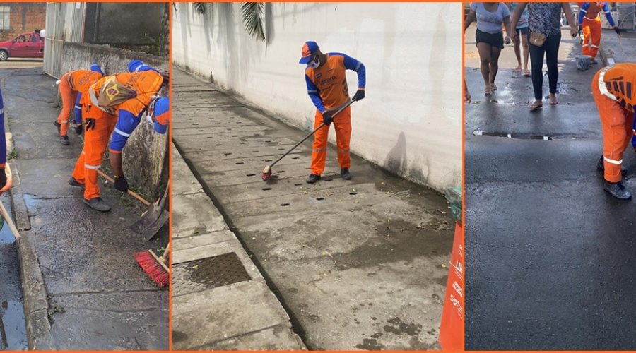 [Movimento Solidário segue com mutirão de limpeza e pintura de meio-fio, em avenida de Pernambués]