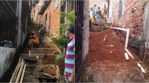 [Movimento Solidário de Pernambués realiza requalificação de escadarias na localidade da Guine]