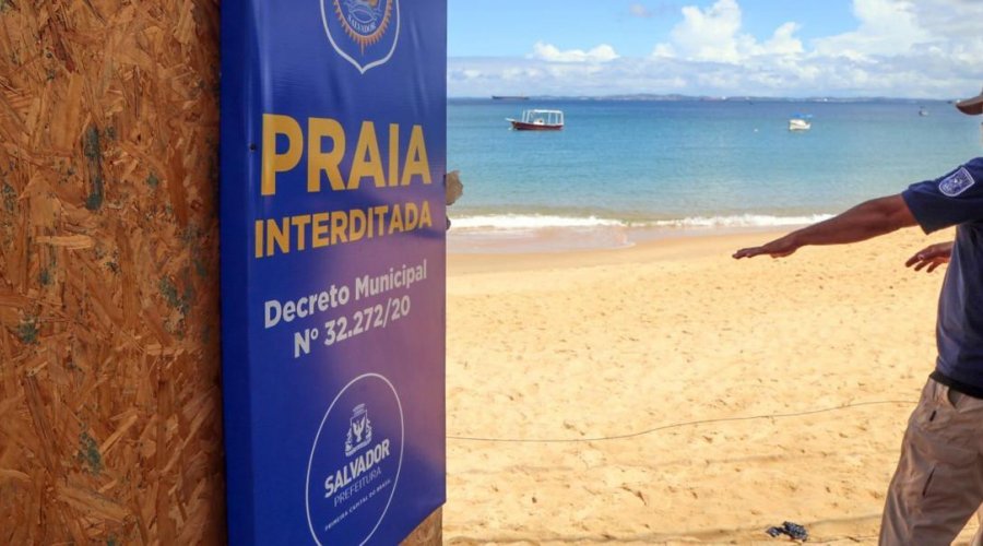 [Mesmo com praias liberadas, Salvador registra movimento intenso nas interditadas]