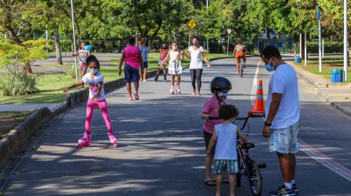 [Parque da Cidade tem maior movimento em primeiro dia da reabertura]
