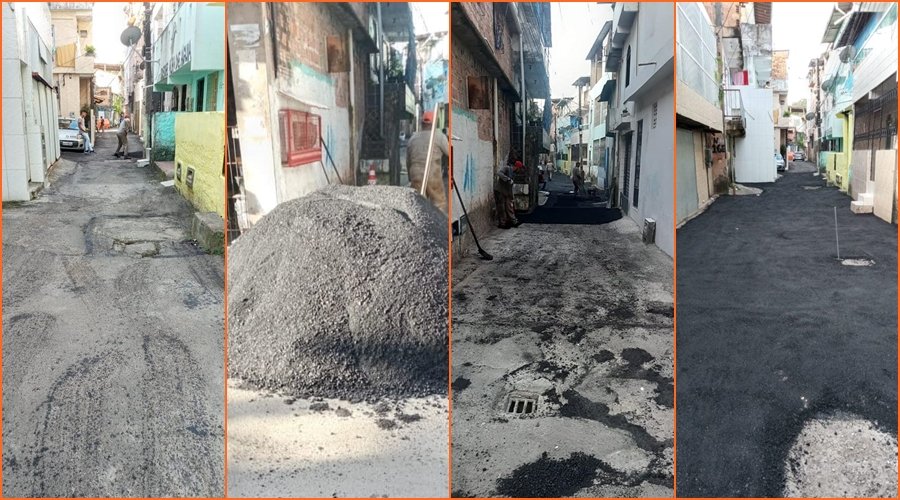 [Movimento Solidário Pernambués: moradores agradecem por recapeamento asfáltico em Rua 15 de Abril ]