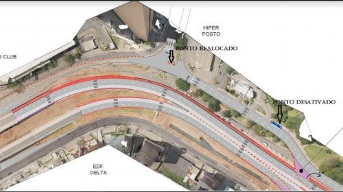 [Ponto de ônibus localizado em frente ao Mc na ACM é relocado para obra do BRT]