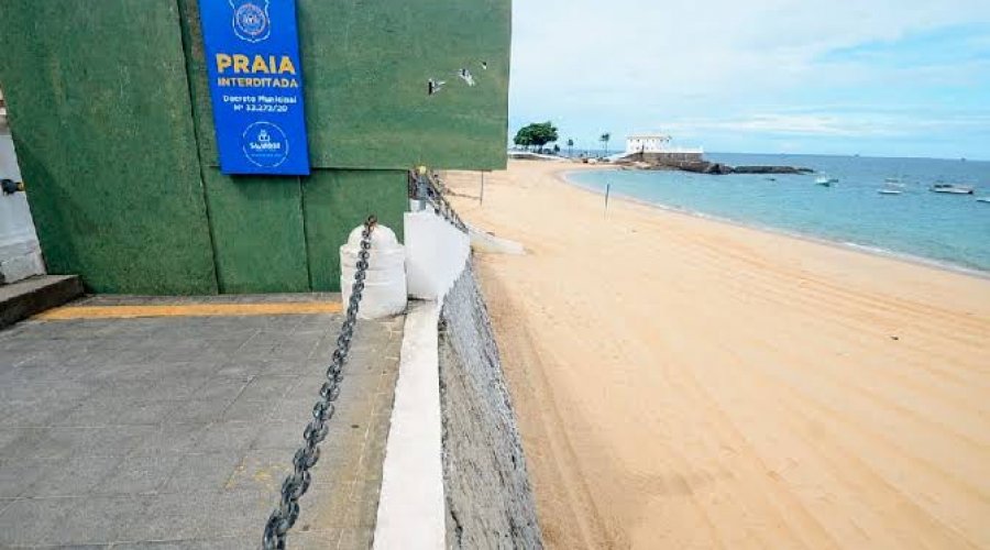 [Prefeitura prorroga decreto e praias de Salvador permanecem interditadas]