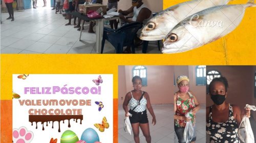 [Em ação social, Associação Kennedy entrega cerca de 500 ovos da Páscoa e peixes para comunidad...]