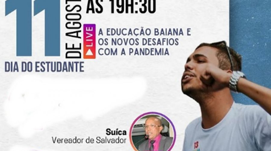 [A live acontece nesta quarta-feira (11) pelas redes sociais da União Estadual dos Estudantes - UEES]