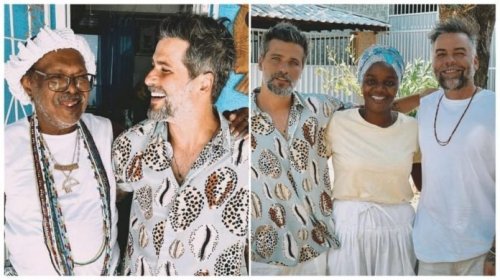 [Bruno Gagliasso visita terreiro na Bahia: “Felicidade de bater cabeça”]