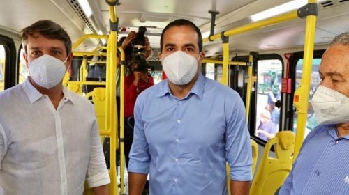 [Bruno Reis reconhece tarifa elevada nos ônibus e cobra auxílio do Governo Federal]