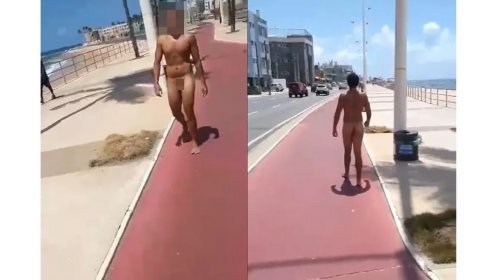 [Homem é flagrado caminhando nu na orla de Salvador]