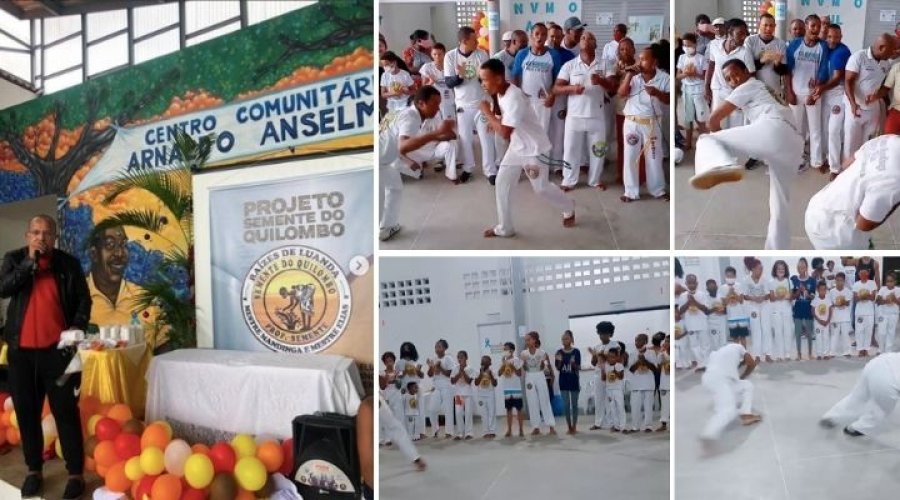 [Capoeiristas de Nova Constituinte participam de ‘3º Batizado do Grupo de Capoeira Semente do Quilombo’]