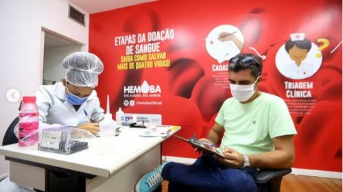 [Hemoba promove campanha Junho Vermelho para incentivo à doação de sangue]