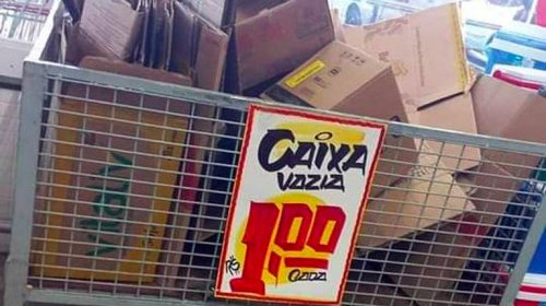 [Supermercado cobra R$ 1 por caixa de papelão e foto viraliza nas redes sociais]