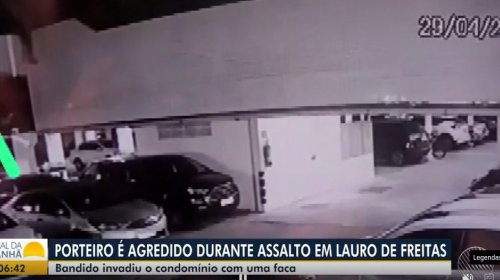 [Homem invade condomínio em Lauro de Freitas, agride morador com faca e morde dedo de porteiro]