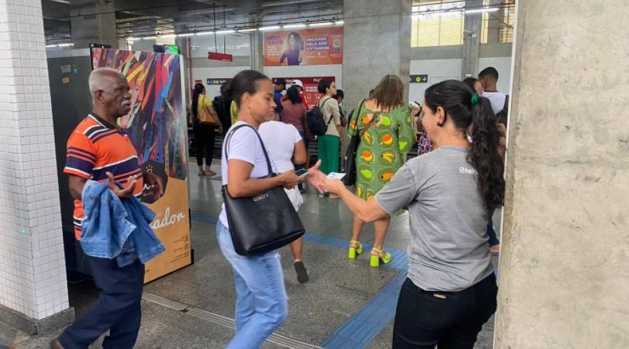 [Ação de acolhimento emocional acontece na Estação Aeroporto de Metrô nesta quarta (28)]