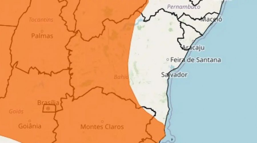 [Inmet divulga alerta laranja para região oeste da Bahia; Luís Eduardo Magalhães registra 150 mm de chuva em 24h]