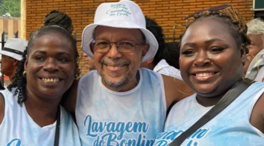 [Na Lavagem do Bonfim, Suíca fala da reeleição de Lula e destaca valorização dos trabalhadores da limpeza urbana]